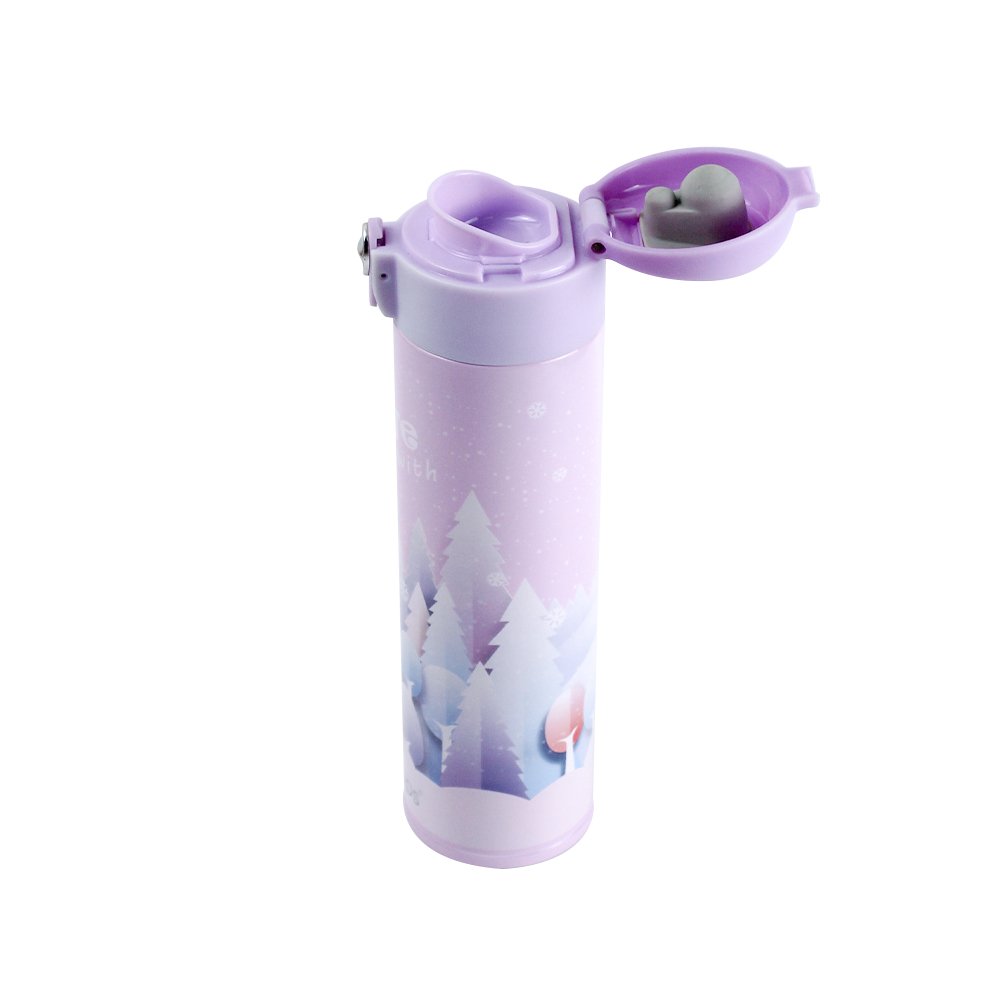 thermo bottle water stainless steel one touch bounce Insulated cup double Walled travel coffee mug personalised chilly bottle
