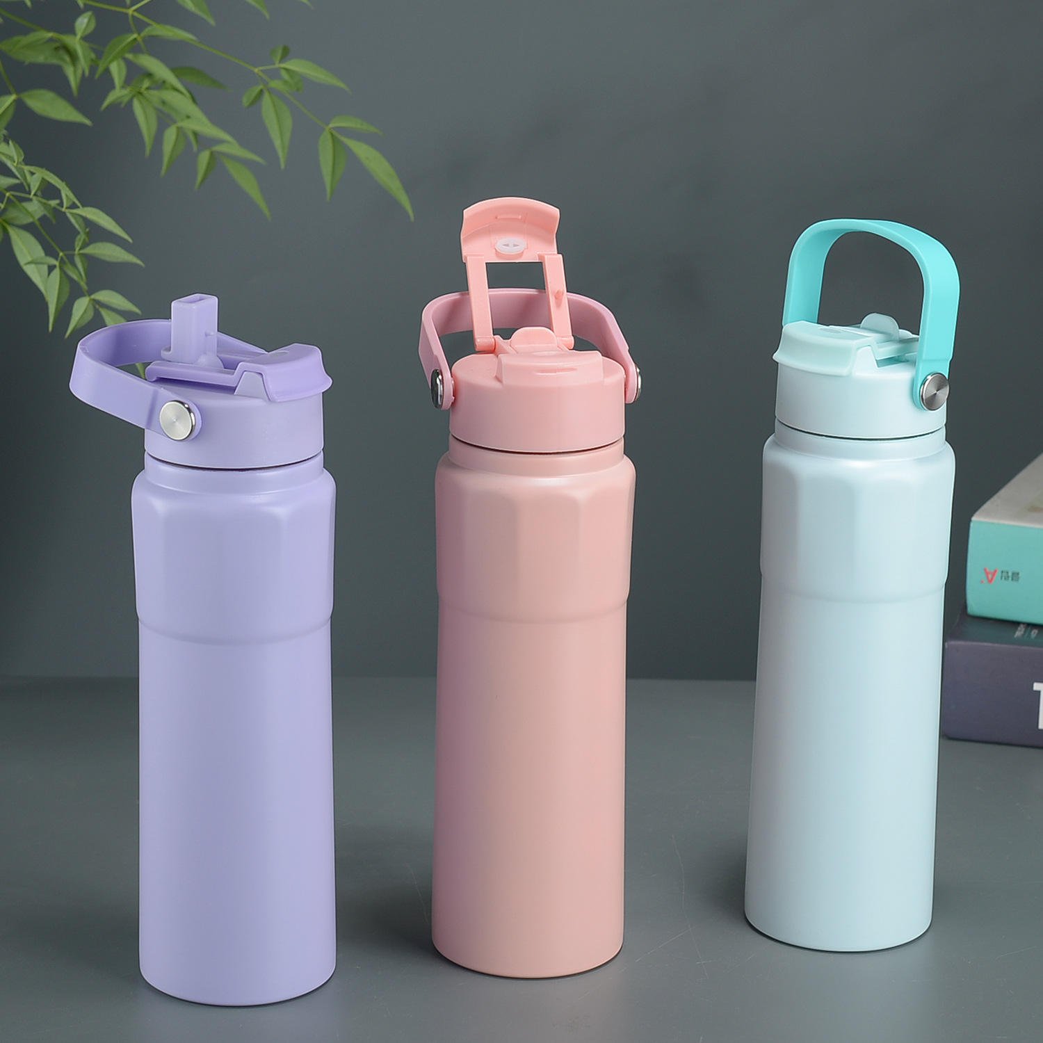 Design Stainless Steel Sports Water Bottle Double-Walled Vacuum Insulated Flask Camping Flask Reusable Water Purification Bottle