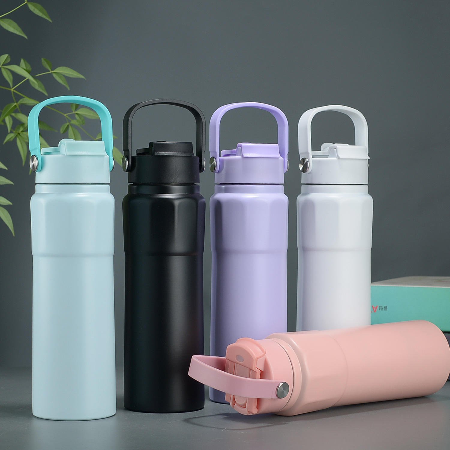 Design Stainless Steel Sports Water Bottle Double-Walled Vacuum Insulated Flask Camping Flask Reusable Water Purification Bottle