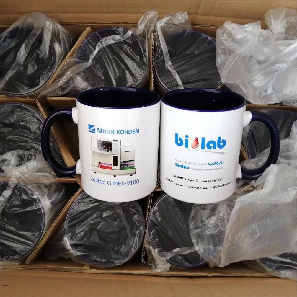 Promotion Gift Custom logo color style heat transfer coffee sublimation 11oz ceramic mug with logo