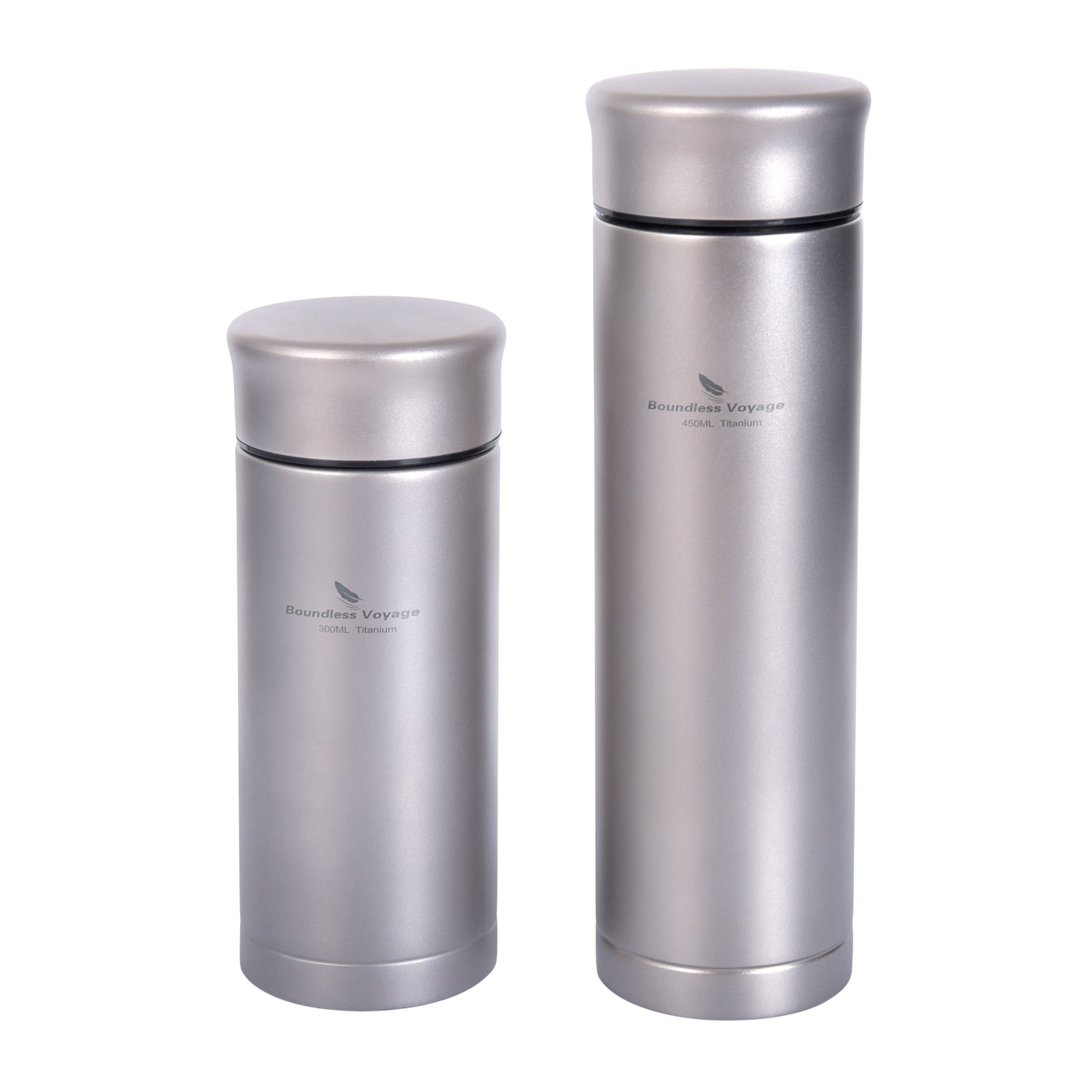 Boundless Voyage Titanium vacuum thermos flask with Filter Double Layer water bottle Lightweight outdoor Camping Gift