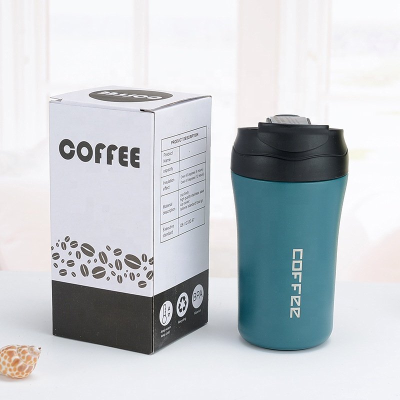 ZP 400ml wholesale metal coffee cups cafe Custom Classic Double Wall Travel Mug Metal stainless steel Insulated Coffee Tumbler