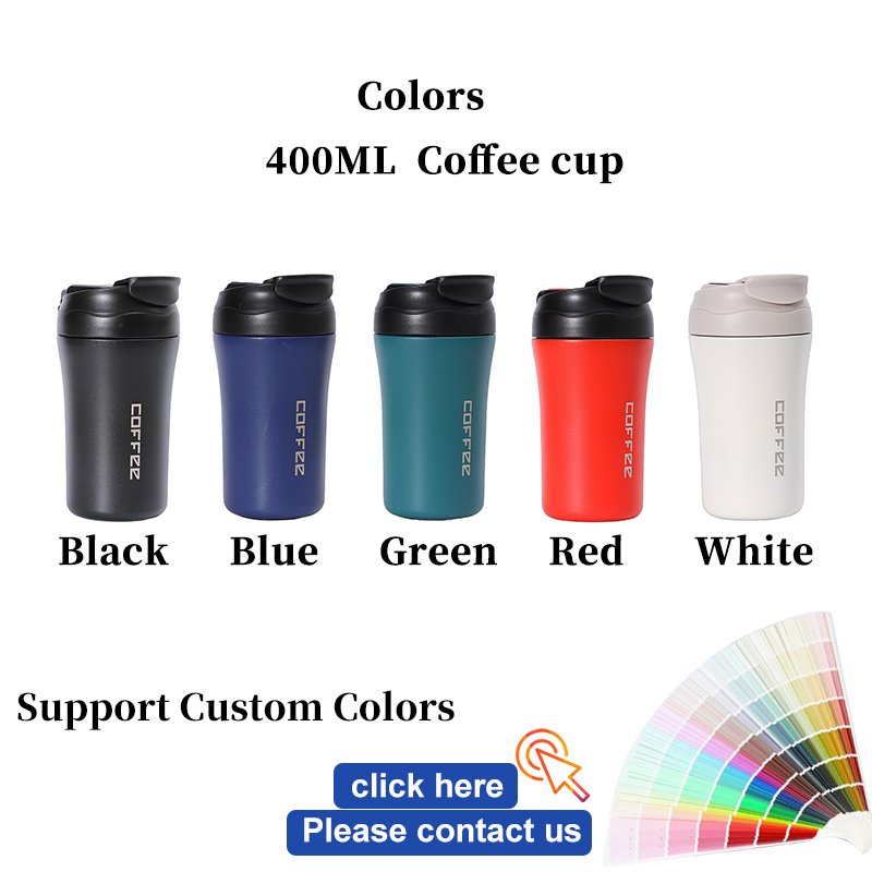 ZP 400ml wholesale metal coffee cups cafe Custom Classic Double Wall Travel Mug Metal stainless steel Insulated Coffee Tumbler
