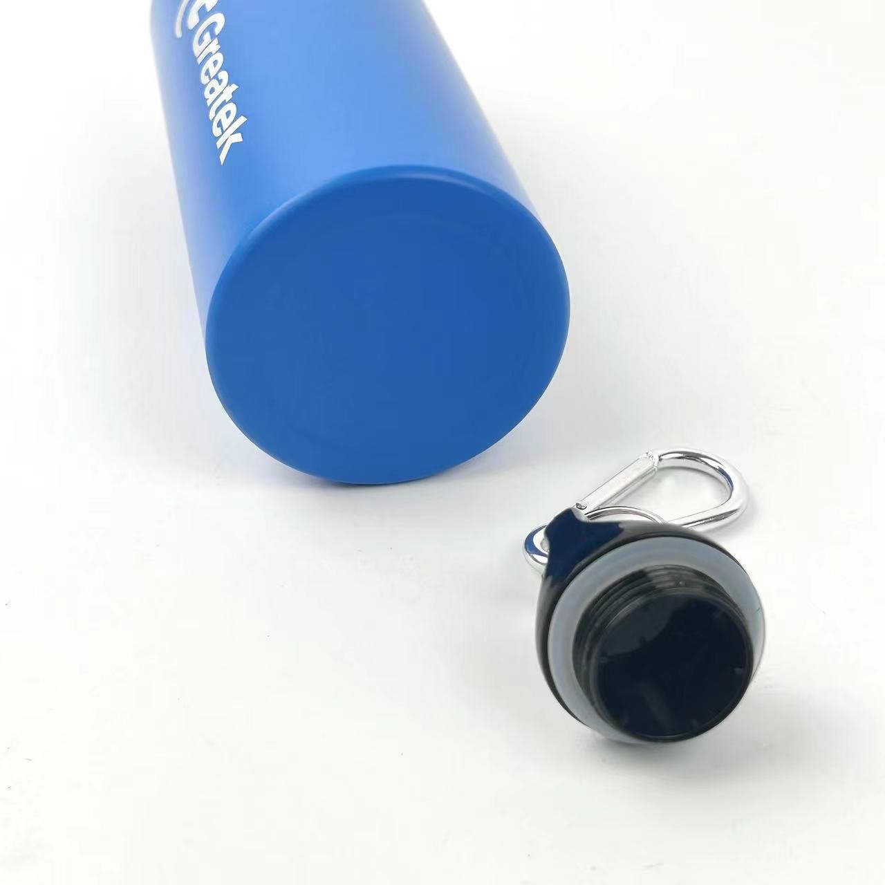 350ml 500ml Aluminum Water Bottle Leak Proof Bike Water Bottles Team Reusable Metal Travel Bottles with carabiner cover