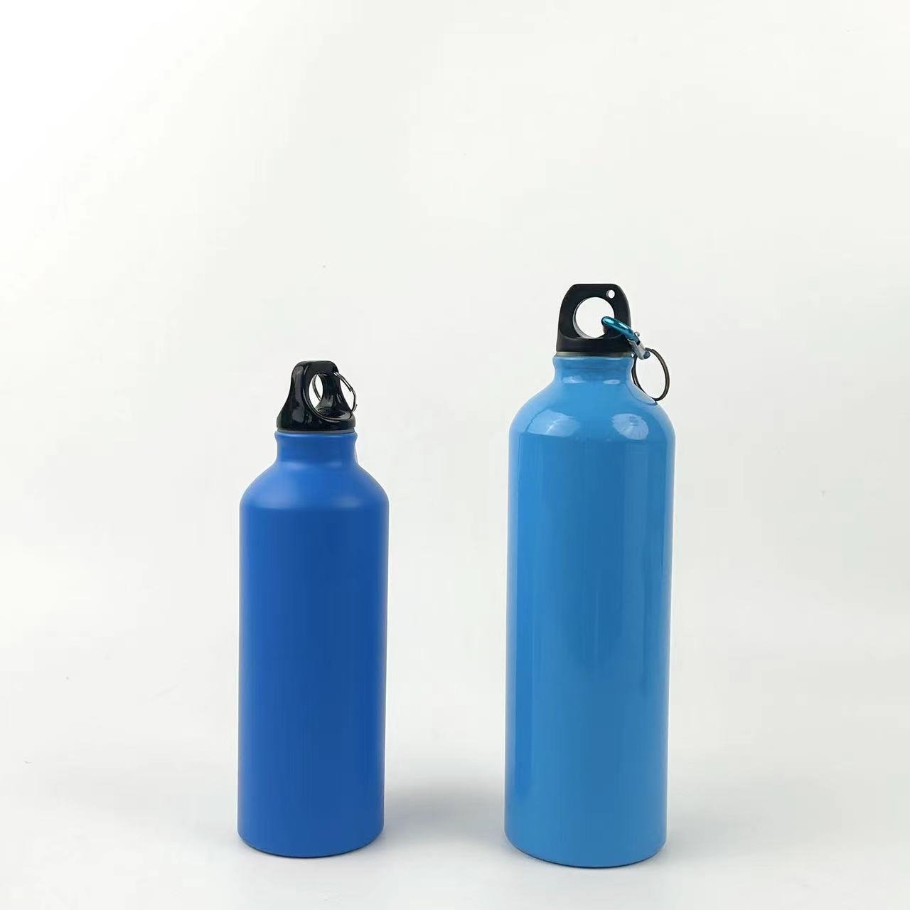 350ml 500ml Aluminum Water Bottle Leak Proof Bike Water Bottles Team Reusable Metal Travel Bottles with carabiner cover