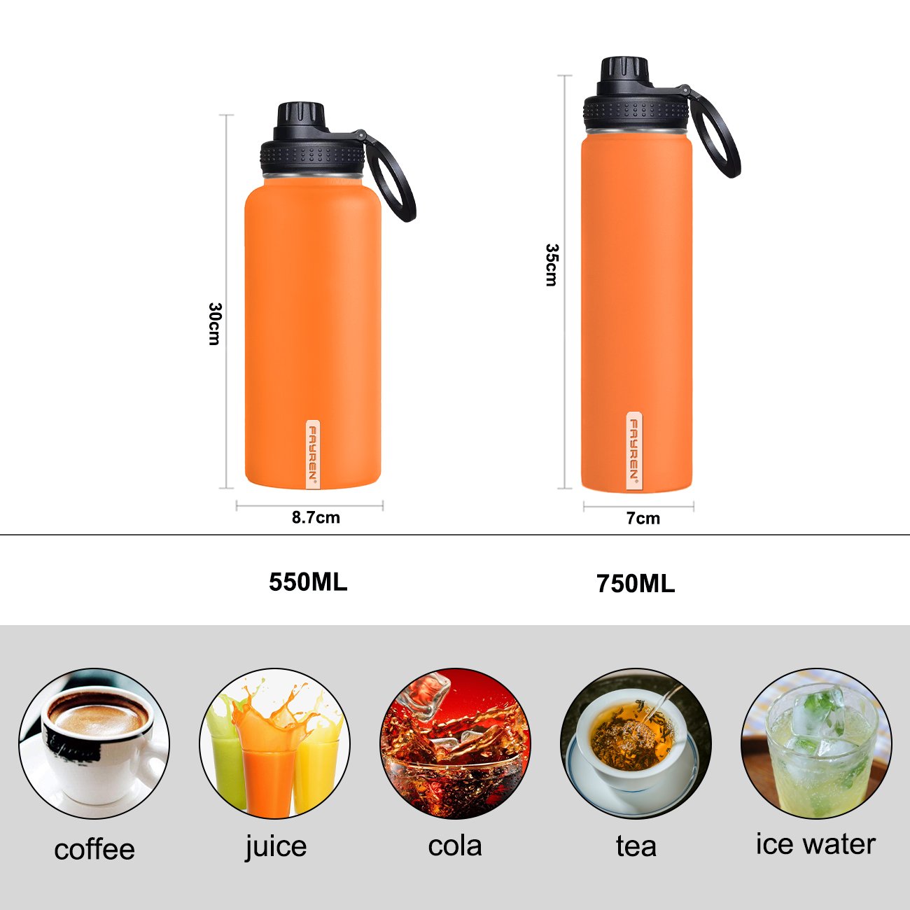 Custom Logo Sport Wide Mouth Double Wall Stainless Steel Thermos Coffee flasks Vacuum Insulated flask With Lid
