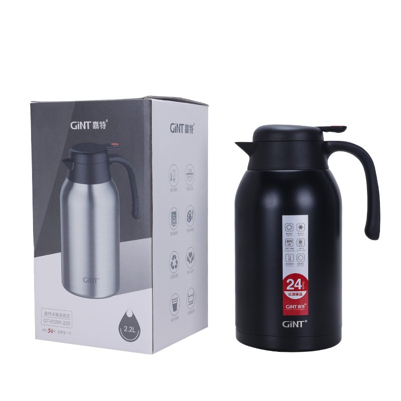 GiNT Thailand Factory 2.2L Traditional Stainless Steel Chinese Food Flask Warmer Vacuum With 24h Hot Tea Usage