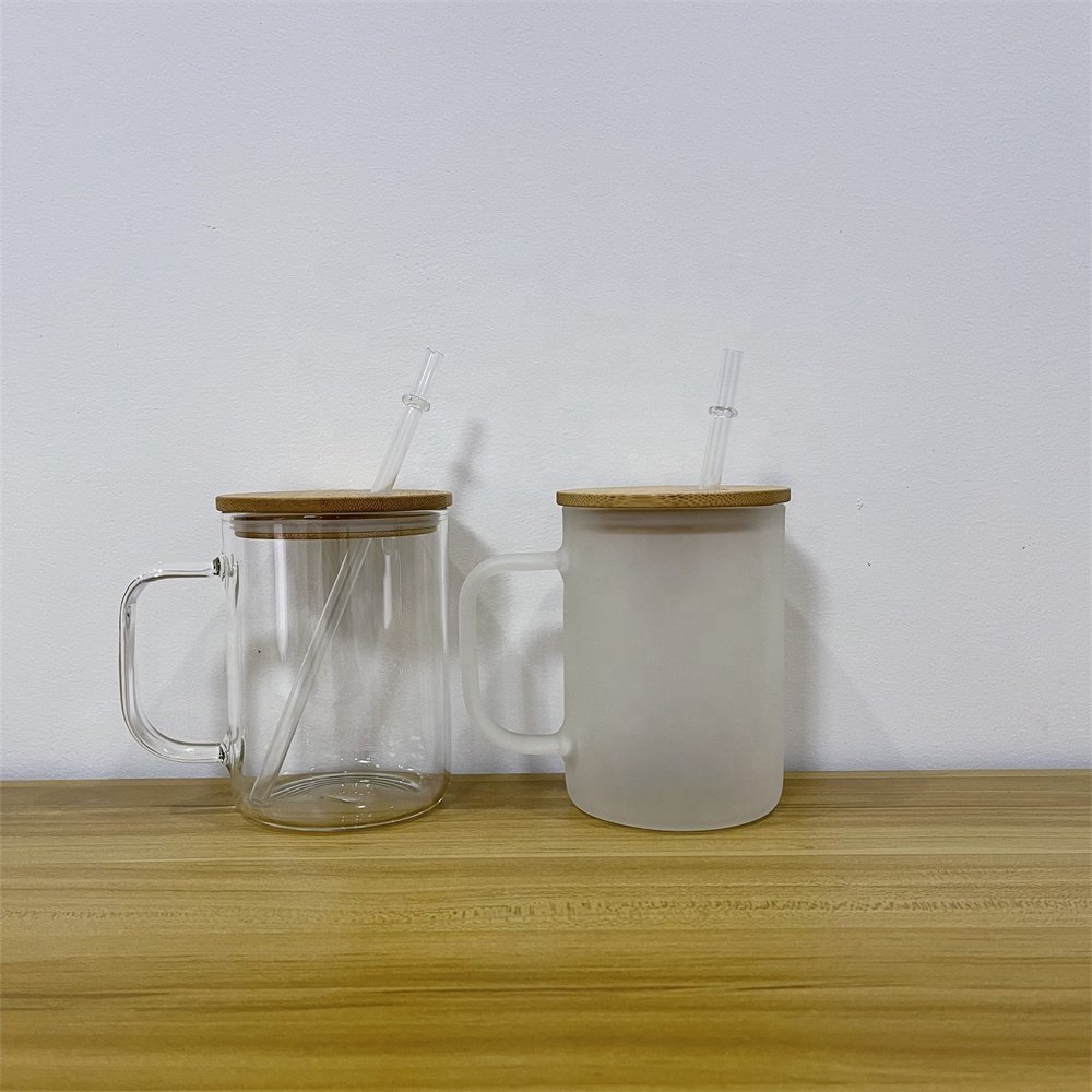 17oz Clear/Frosted Glass Sublimation Mug