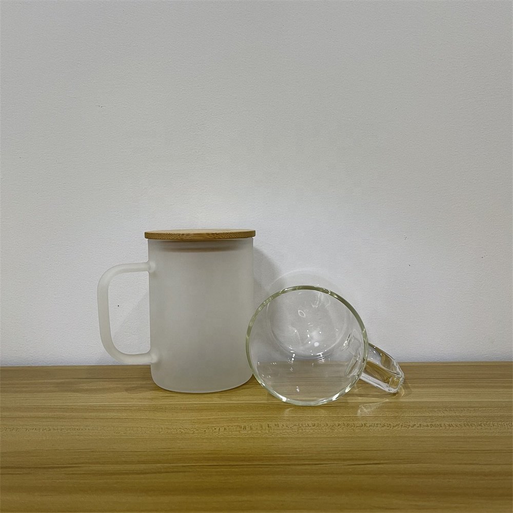 17oz Clear/Frosted Glass Sublimation Mug