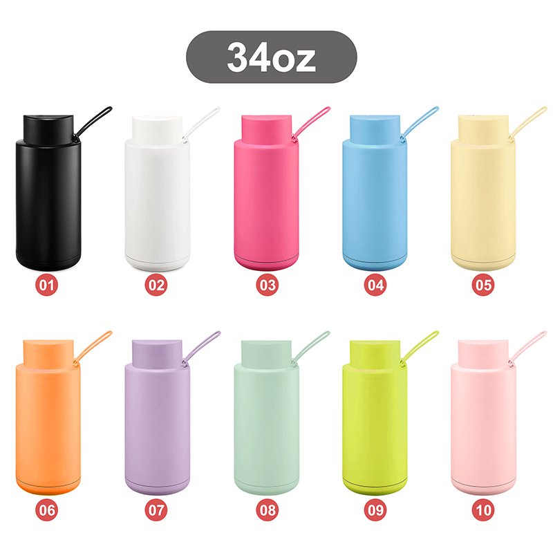 Wholesale Customization 34oz Insulated Thermal Flask Vacuum Bottle Steel Vacuum Sports Water Bottle Keep Cold 24Hrs