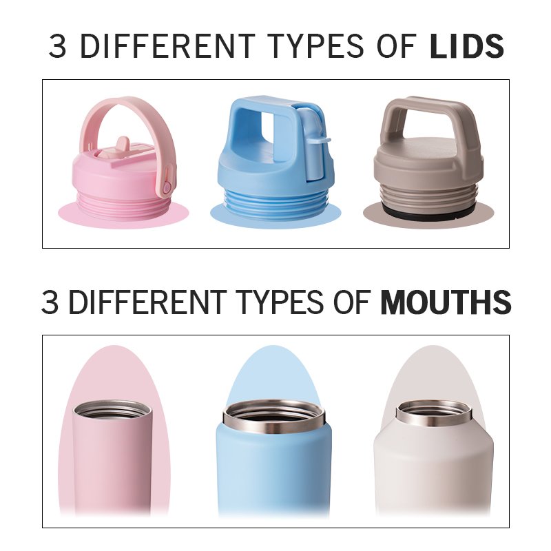 2024 Hot sale Leak Proof Vacuum Double Wall Vacuum Insulated Stainless Steel Sports Water Bottle with Straw Lid wide mouth