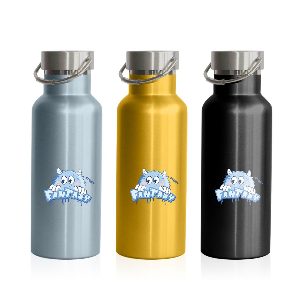 Custom Logo 500ml 750ml 32oz middle Mouth Double Walled Stainless Steel material lid Vacuum Flask Insulated Sport Water Bottles
