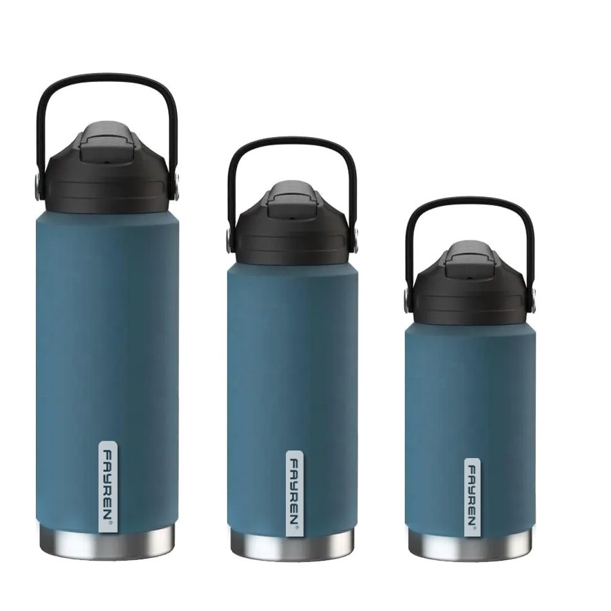 Wholesale Portable Stainless Steel Travel Sports Drink Water Bottle 12oz 18oz 32oz Double Wall Insulated Vacuum Flask With Lid