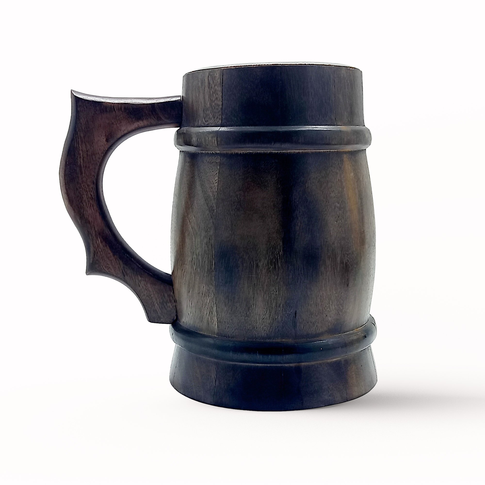 Dark Brown Aesthetic Wooden Beer Mug 500ml Capacity Sturdy Elegant with Handles Dining Bubble Tea Largest Manufacture Company