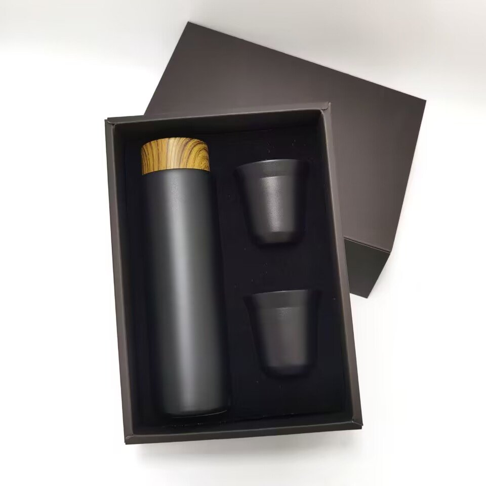 400ml Stainless Steel Arabic Vacuum Flask Set With Espresso Coffee Cup Business Gift Set