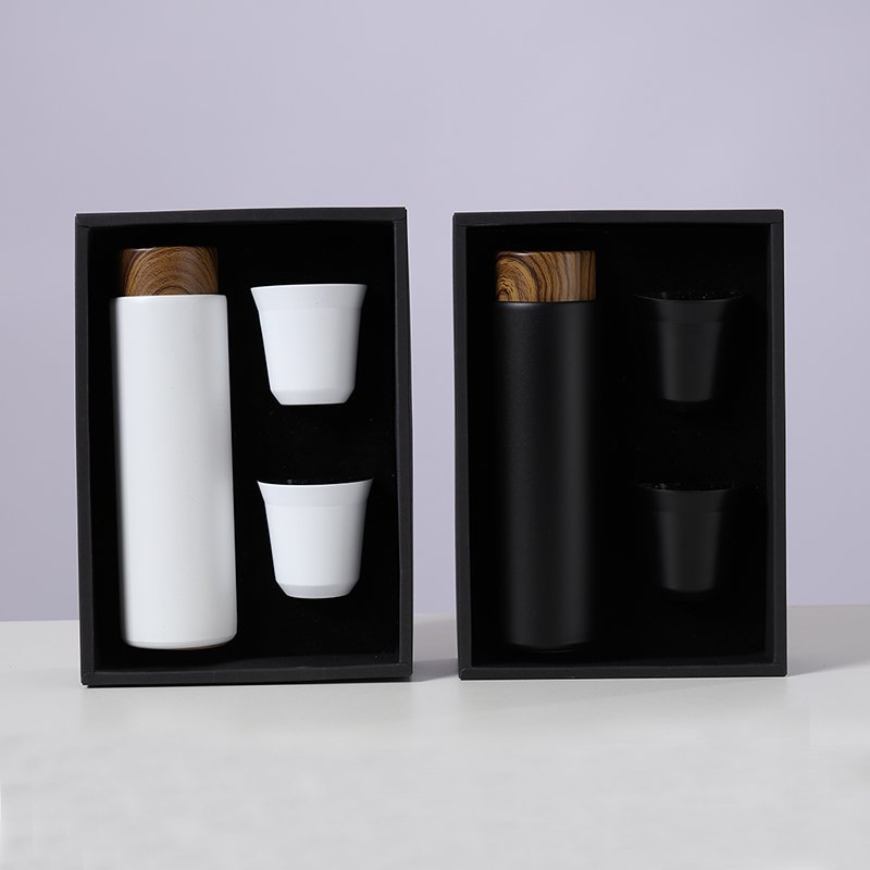 400ml Stainless Steel Arabic Vacuum Flask Set With Espresso Coffee Cup Business Gift Set
