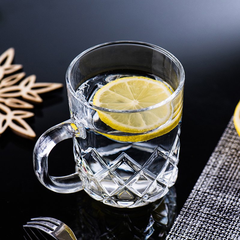 Glass Coffee Mug with Handles 7.7 oz Insulated Coffee Mugs Tea Cup Perfect for Latte Cappuccino Tea Gift
