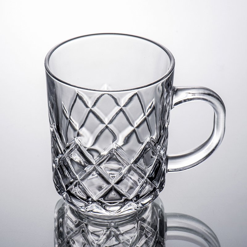 Glass Coffee Mug with Handles 7.7 oz Insulated Coffee Mugs Tea Cup Perfect for Latte Cappuccino Tea Gift