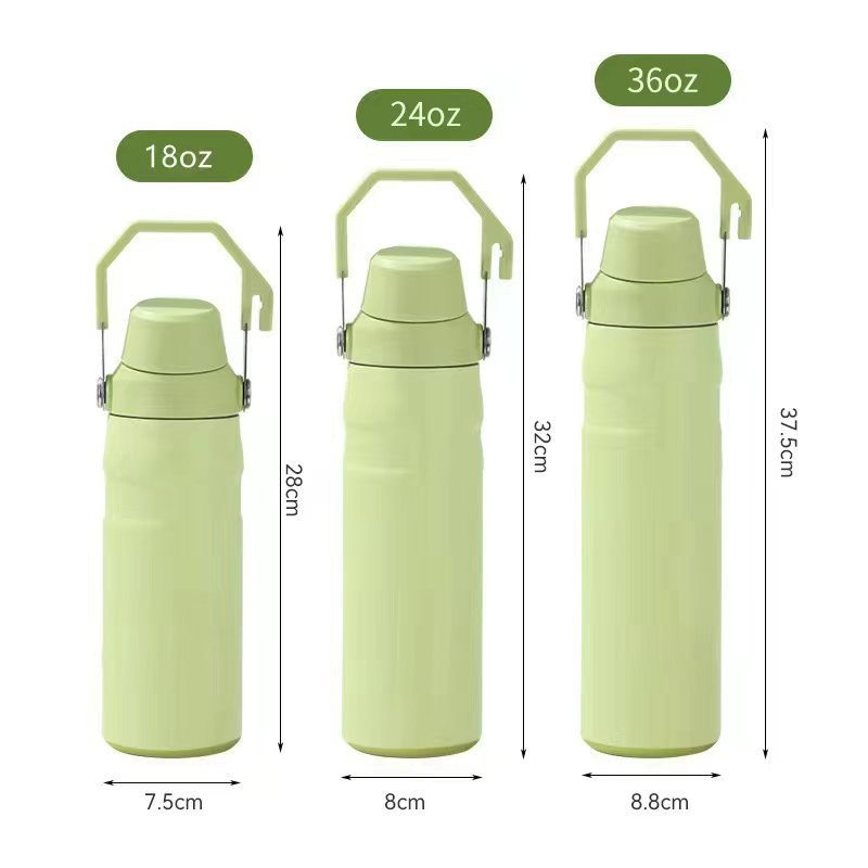 Custom 36oz large capacity thermos vacuum flasks kettle stainless steel double wall insulated gym water bottles with handle