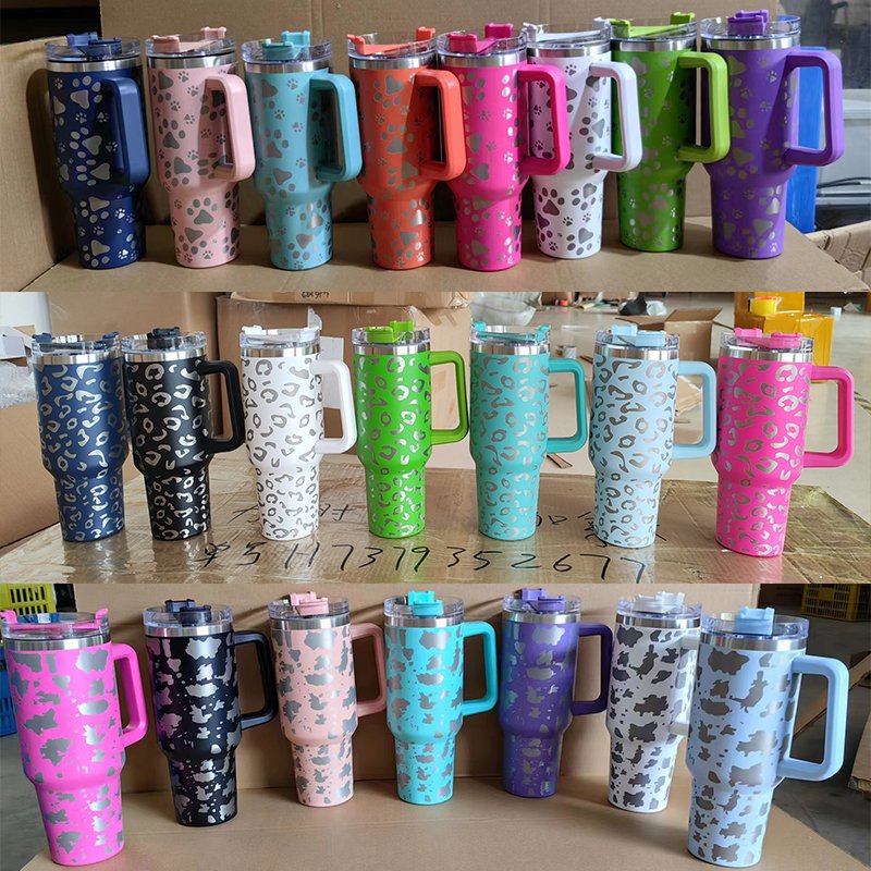 40oz tumbler Double Wall Thermal Insulated Drinking Glasses Coffee Mugs for Latte Cappuccino Espresso Glass Tea Cups With Handle