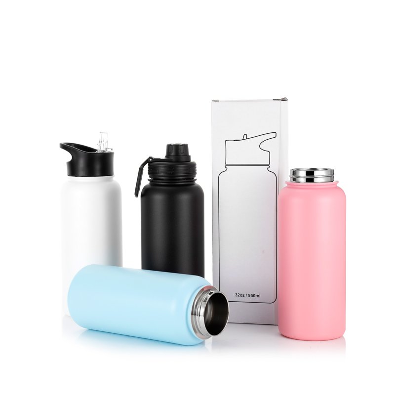 Custom Size Mouth Insulated Vacuum Stainless Steel Water Bottle For Gym