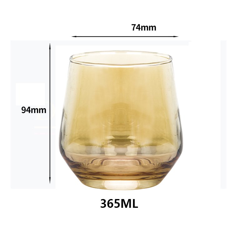 Stylish Crystal Glass 365ml Lead-free Clear Wine Glass with Custom Packaging