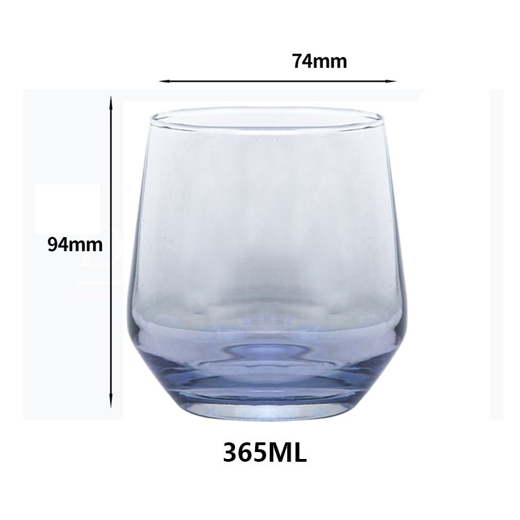 Stylish Crystal Glass 365ml Lead-free Clear Wine Glass with Custom Packaging