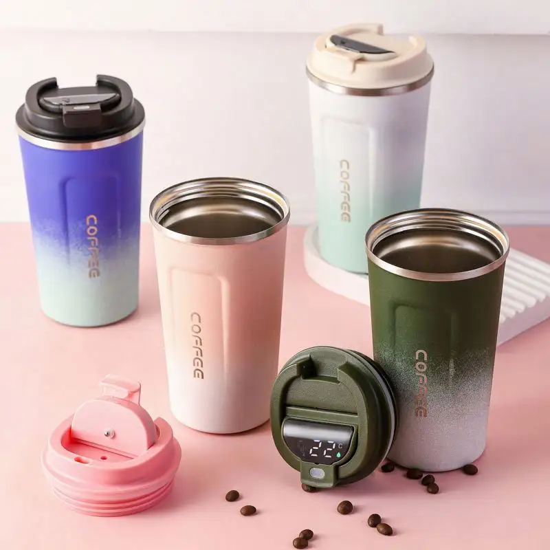 wholesale stainless steel termos tumblers coffee cup vacuum flask custom water bottles tumbler with straw bulk