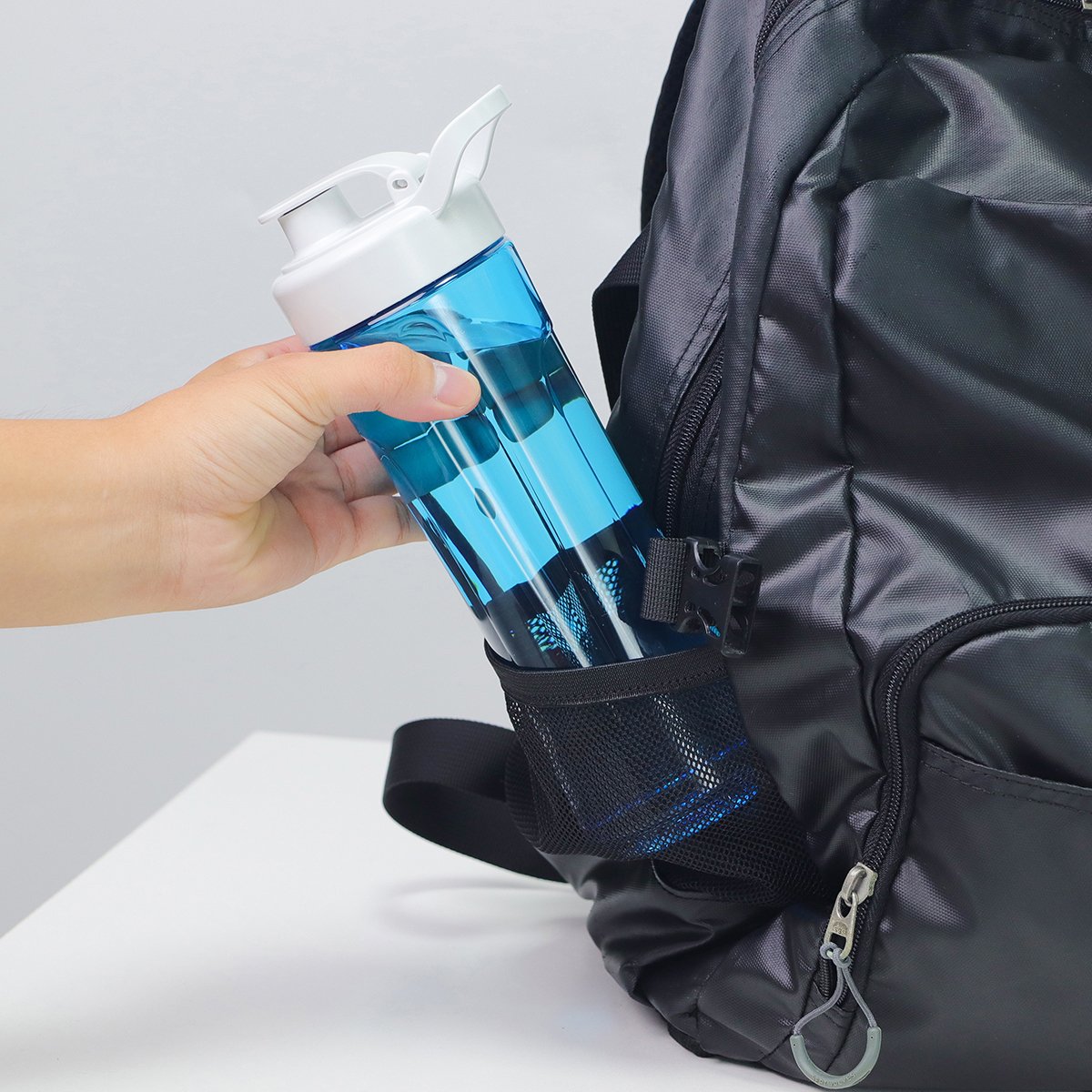 Top Screen Printing Botellas Bpa Free LeakProof Tritan Lightweight Plastic Sports Drink Water Bottles Mockup With Straw