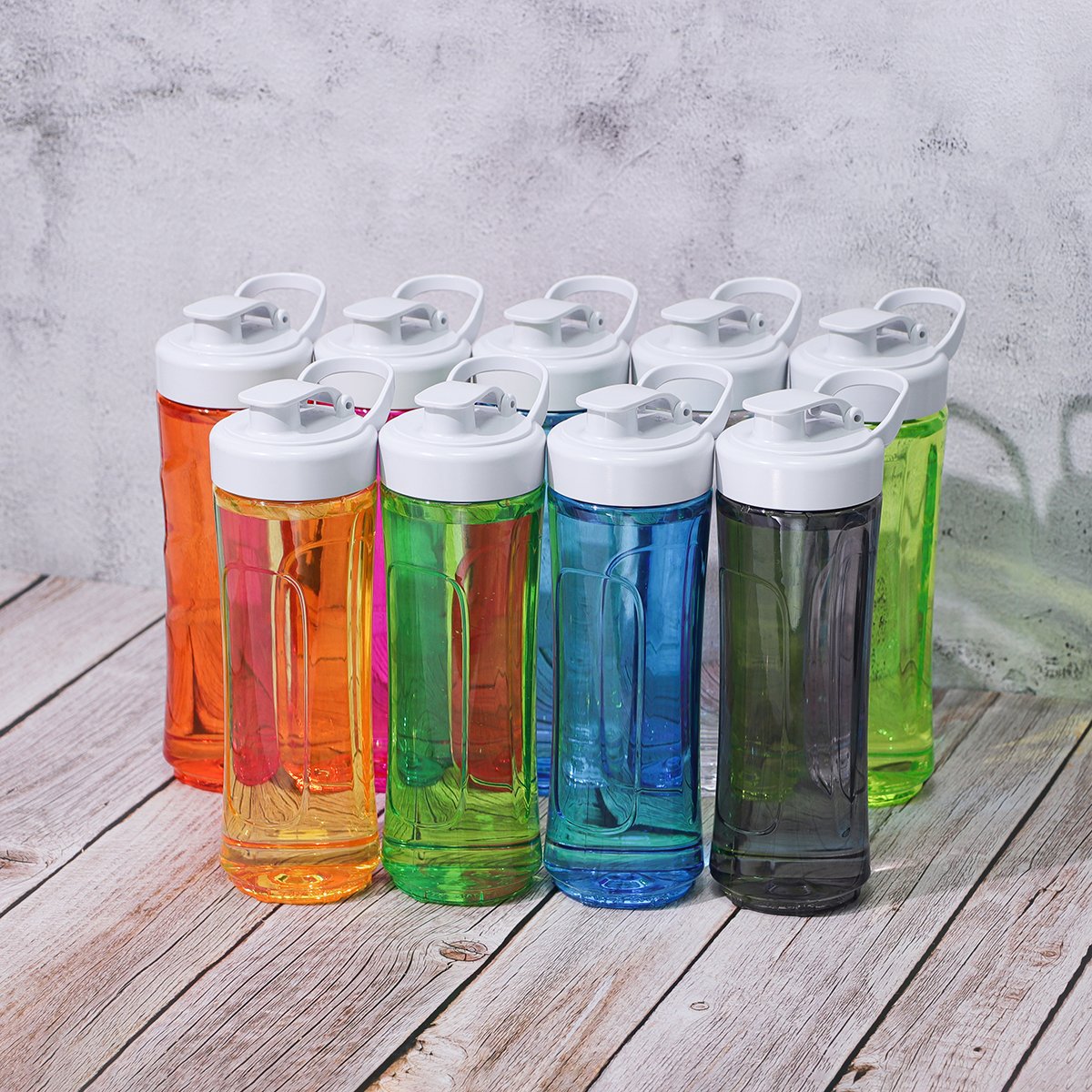Top Screen Printing Botellas Bpa Free LeakProof Tritan Lightweight Plastic Sports Drink Water Bottles Mockup With Straw