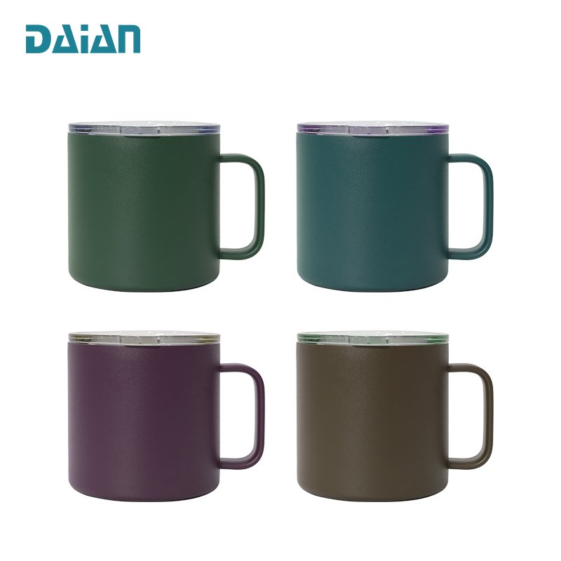 Thermal Insulated Mug 15oz Double Walled Vacuum Insulated Stainless Steel Coffee Cup Mug With Lid