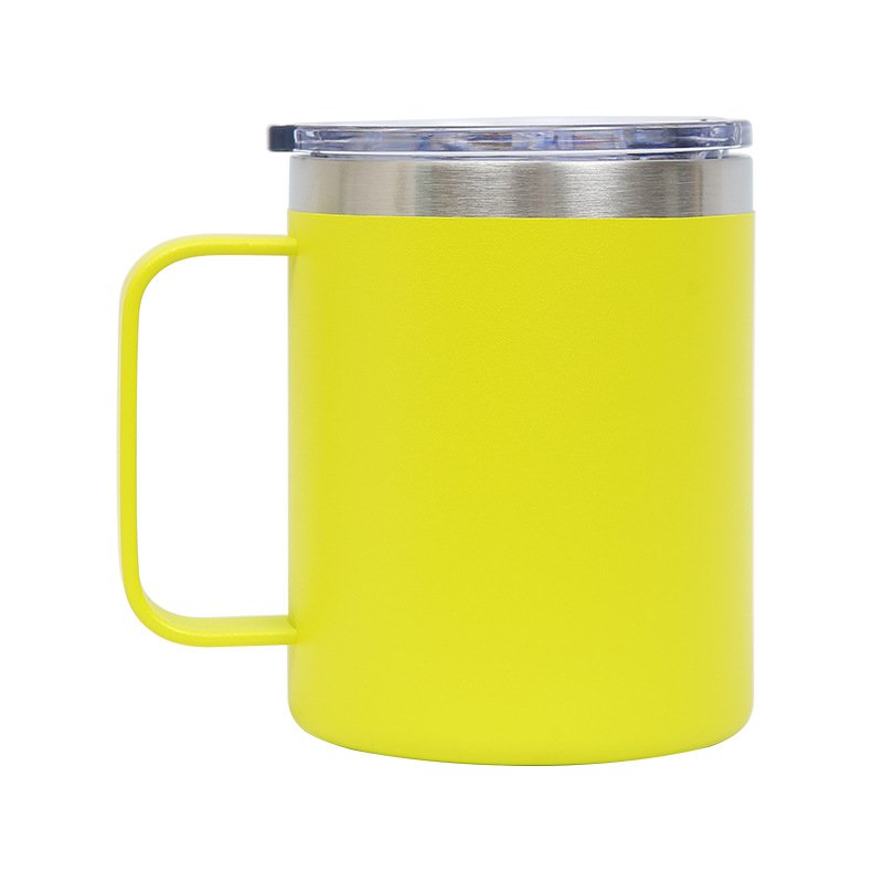 Factory Direct 12oz Skinny Straight Heat Press Coffee Beer Wine Mug Tumbler With Handle Mugs For Presents