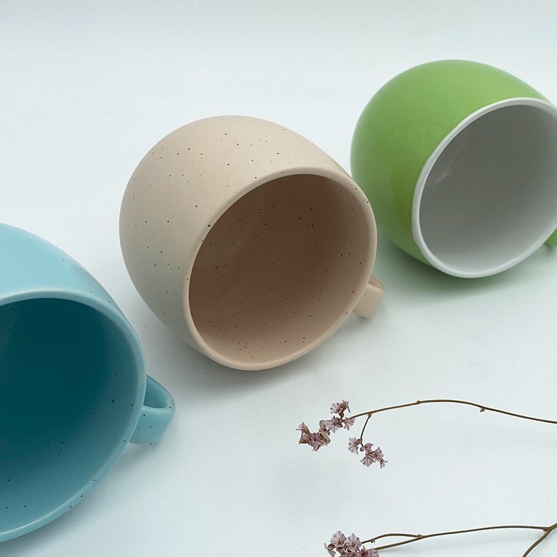 Nordic style porcelain smoothie cups reusable cute ECO-friendly ceramic coffee mug for sale