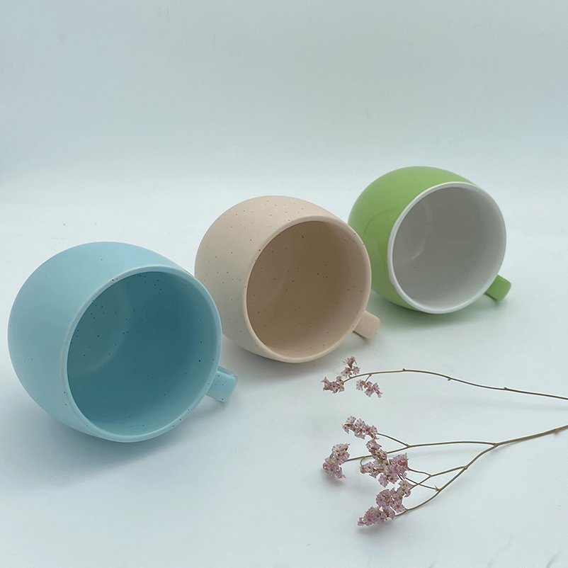Nordic style porcelain smoothie cups reusable cute ECO-friendly ceramic coffee mug for sale