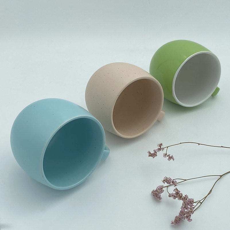 Nordic style porcelain smoothie cups reusable cute ECO-friendly ceramic coffee mug for sale