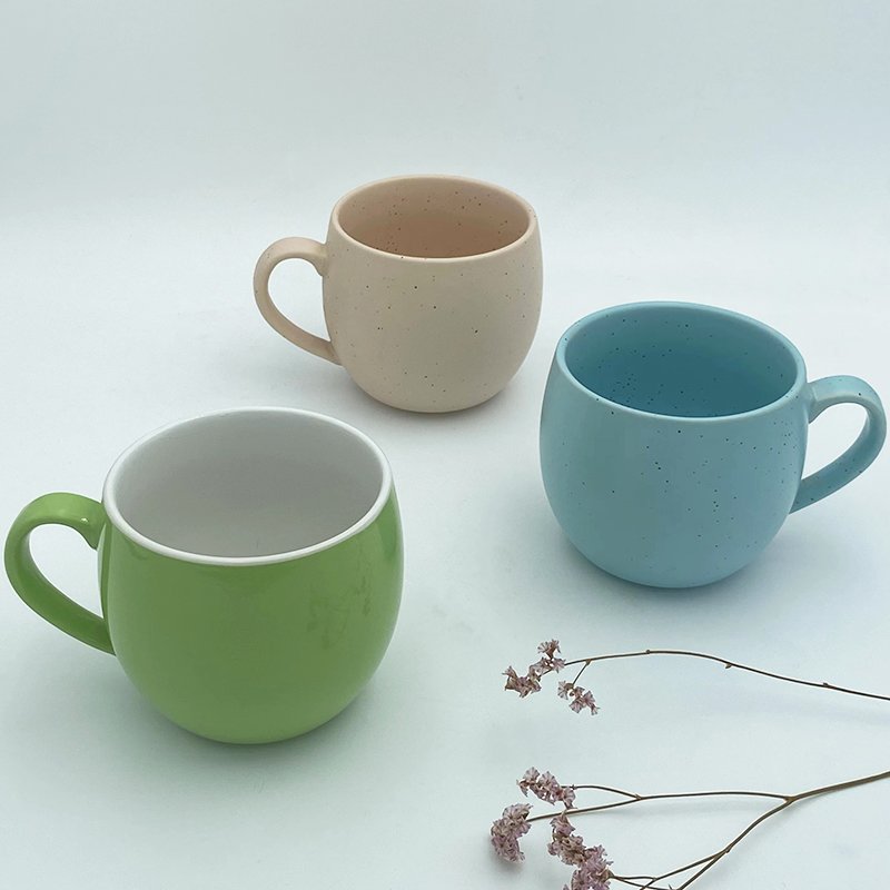 Nordic style porcelain smoothie cups reusable cute ECO-friendly ceramic coffee mug for sale
