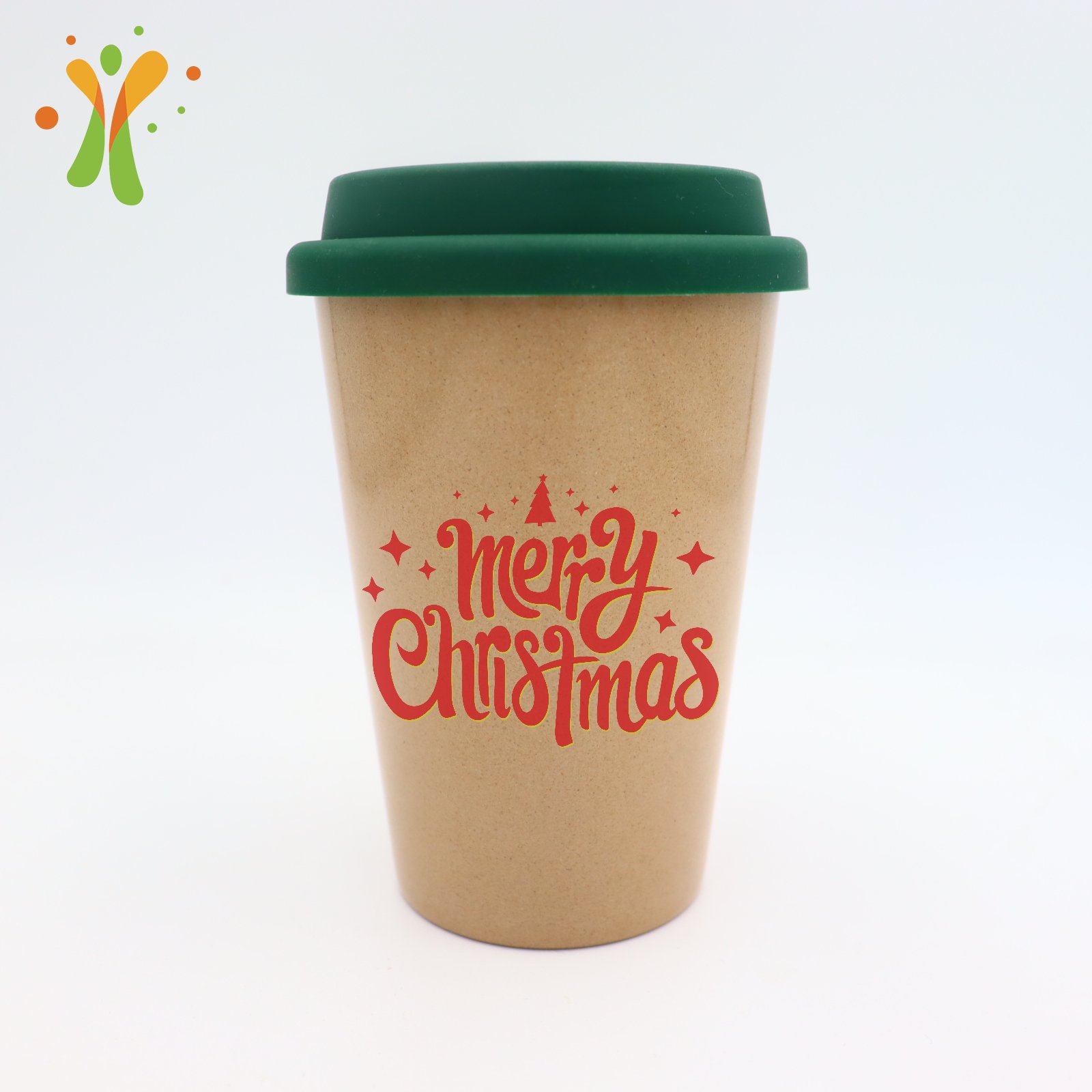 Natural rice husk coffee cup eco-friendly reusable custom color bamboo travel coffee mug take away BPA free coffee husk cup