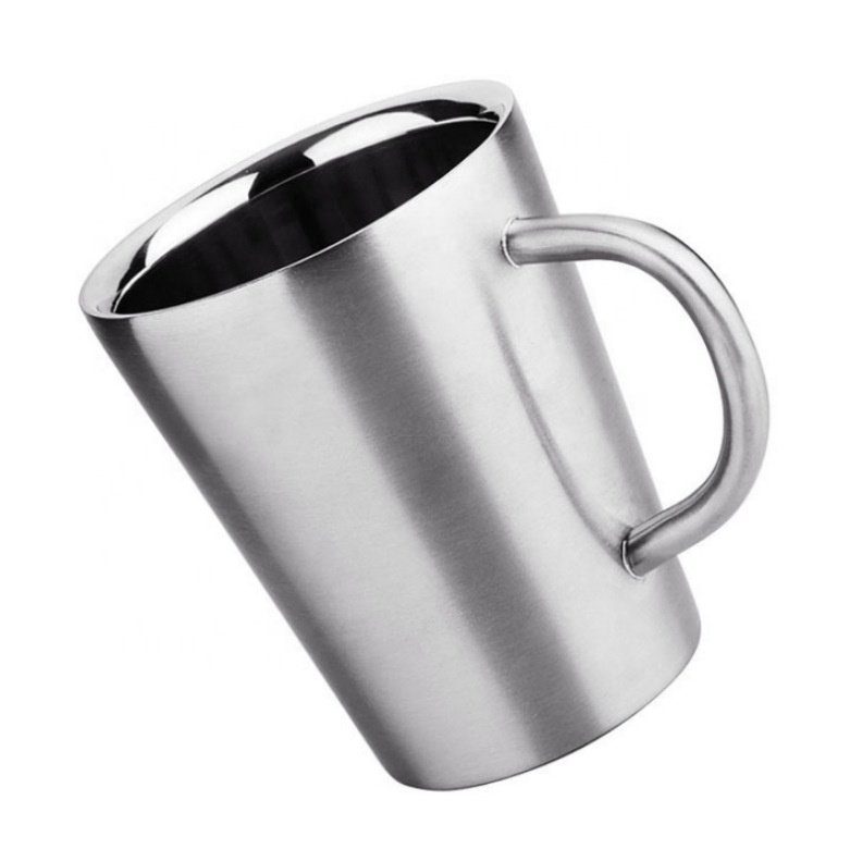 stainless steel double wall cups 10oz drinking cup travel Coffee Mugs with handle