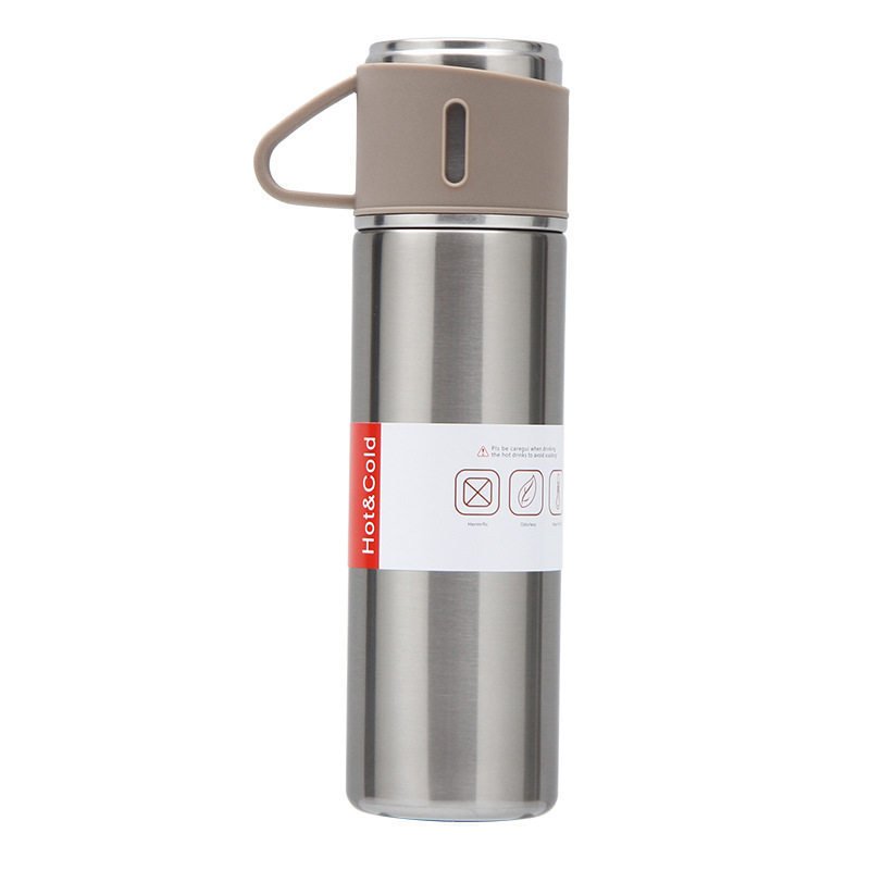 Wholesale Stainless Steel Vacuum Flask with Cup High Quality 17oz/500ml Double Wall Insulated Water Bottles for Coffee Hot Drink