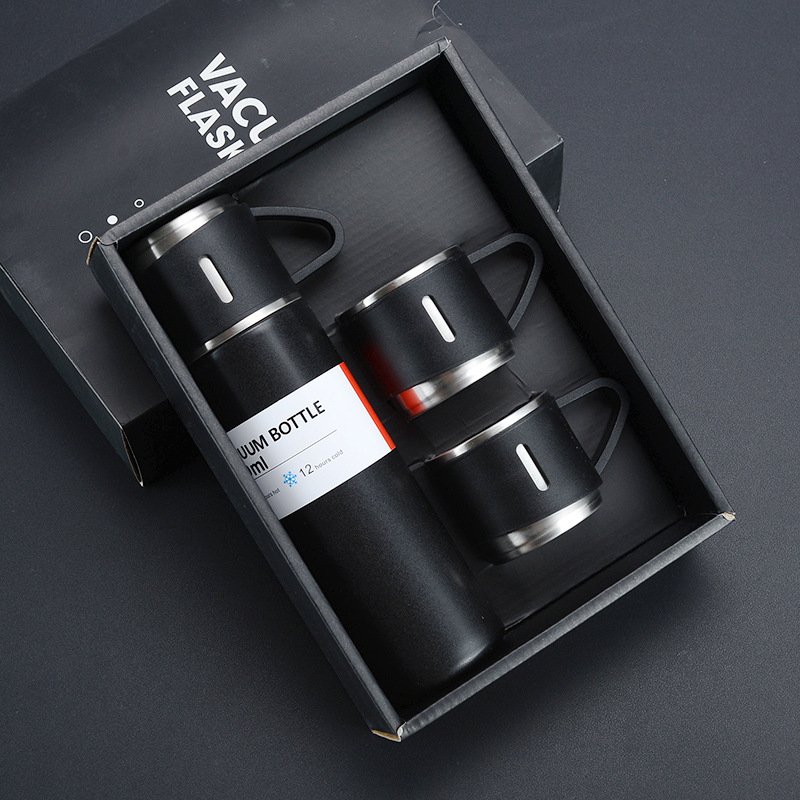 Wholesale Stainless Steel Vacuum Flask with Cup High Quality 17oz/500ml Double Wall Insulated Water Bottles for Coffee Hot Drink