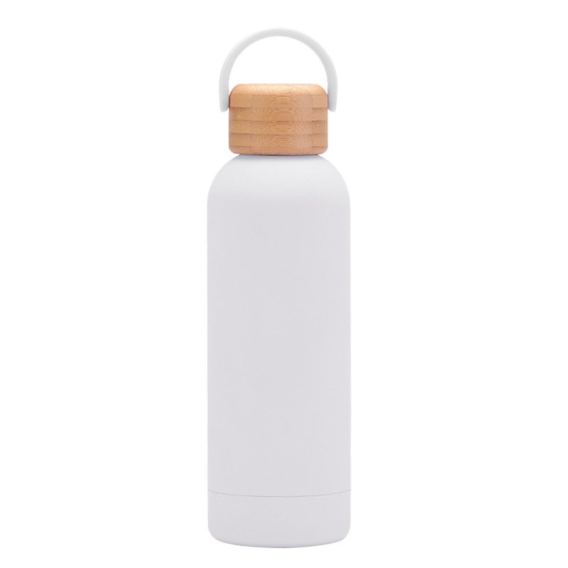Vacuum Flask Bottle Thermos Cup Stainless Steel Double Wall Travel Logo Custom Wholesale 500ml Gift BUSINESS with Wood lid