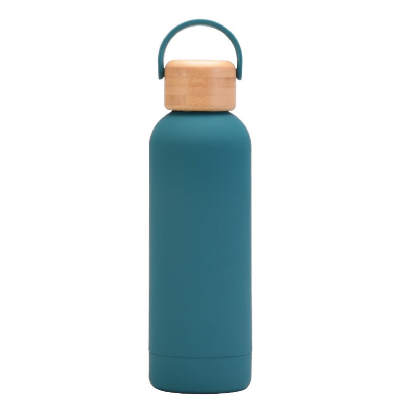 Vacuum Flask Bottle Thermos Cup Stainless Steel Double Wall Travel Logo Custom Wholesale 500ml Gift BUSINESS with Wood lid