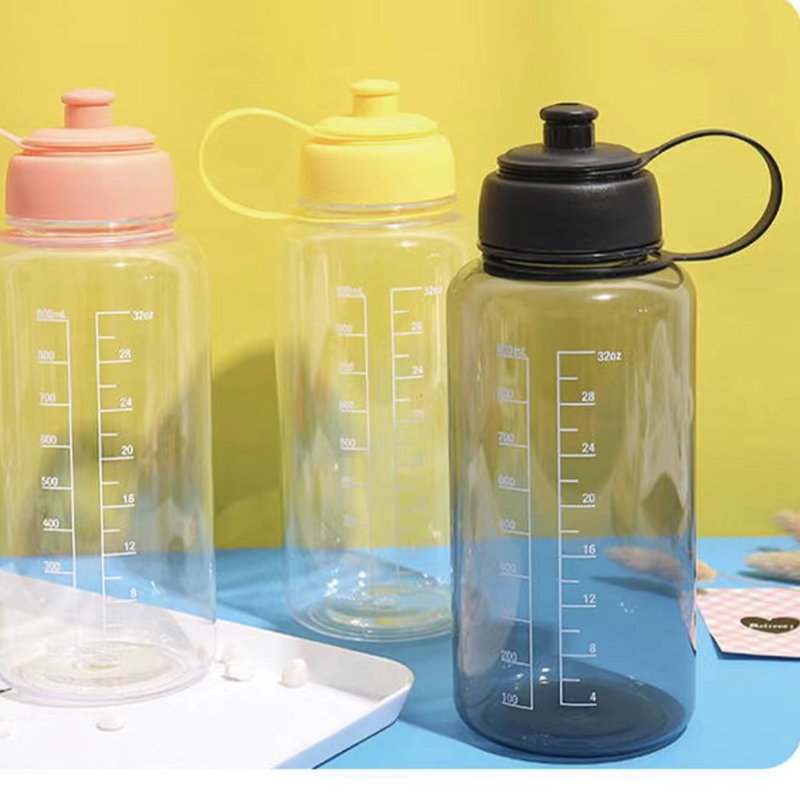 Unisex 1000ml Portable Plastic Water Bottle with Waterproof Speaker Direct Drinking Tumbler Gym Space Cup for Back to School