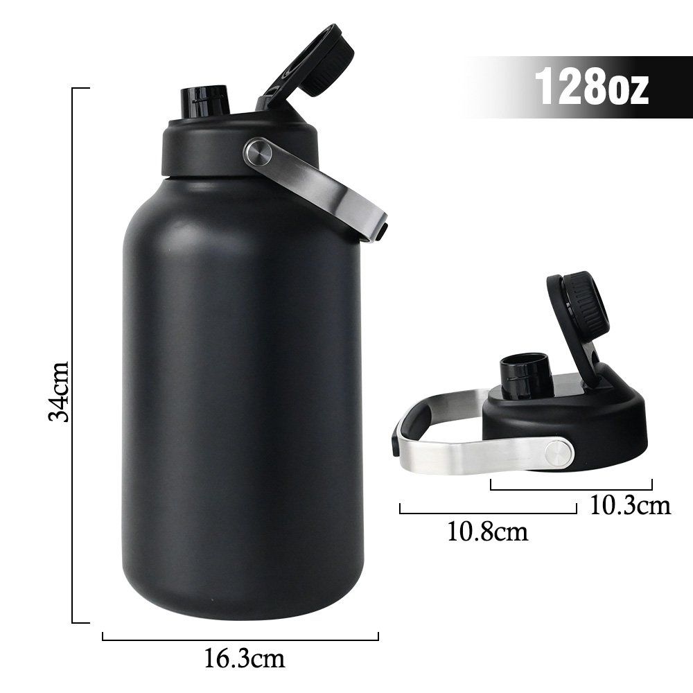 Custom Large 64oz 128oz vacuum flask travel tumbler stainless steel vacuum flask drinking insulated water bottle stainless steel
