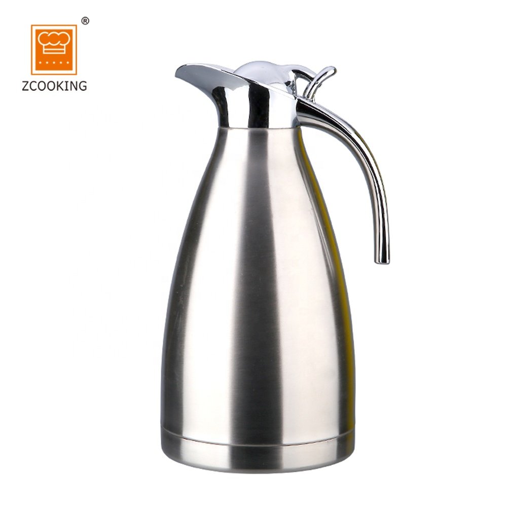2.0L Stainless Steel Coffee Thermal Carafe - Double Walled Insulated Vacuum Flask - 24 Hour Heat Retention for Water