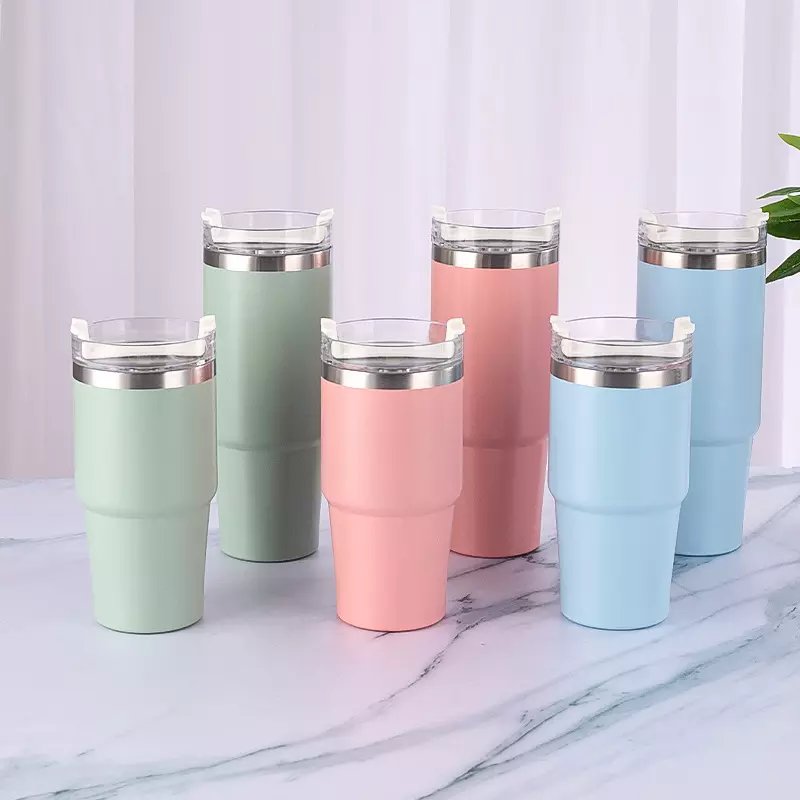 20 Oz Stainless Insulated Mug Vacuum Insulated Cup Double Wall Insulated Tumbler with Straw Customized Stainless Steel Modern