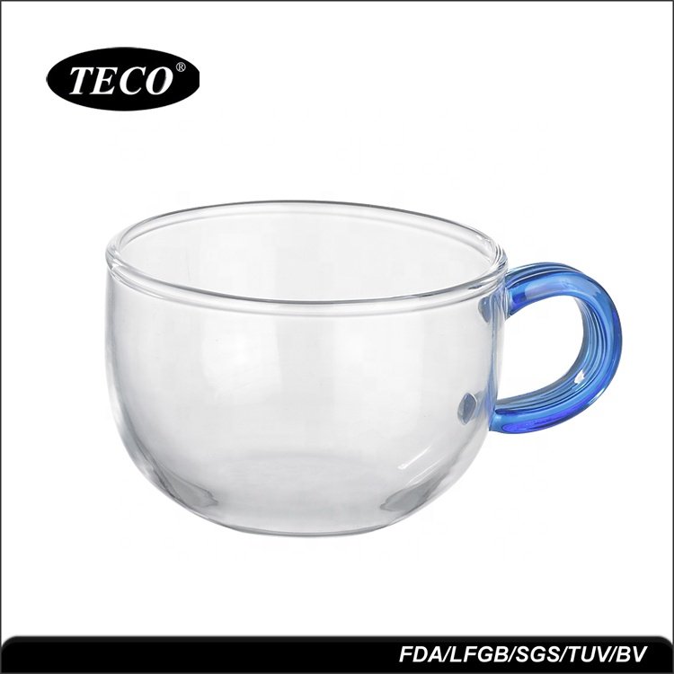 New Arrival Food Grade Clear Glass Glass Mug With Handle 250ml
