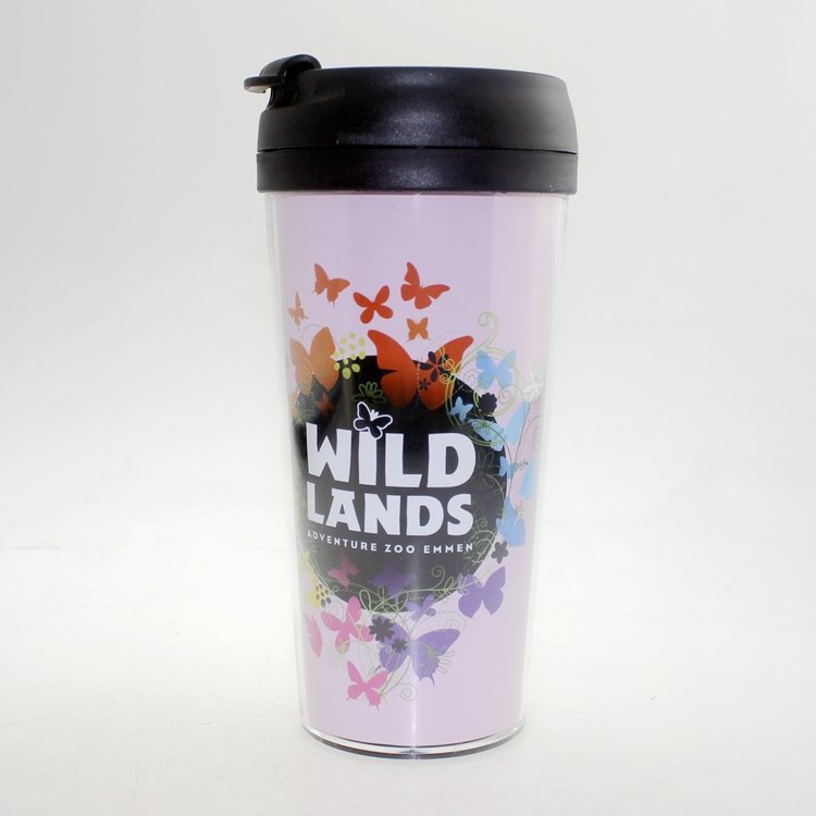 16oz Sublimation plastic travel mug with insert personalized photo coffee mug with removable insert