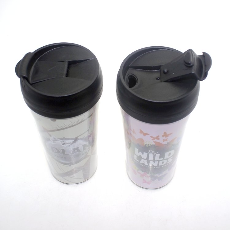 16oz Sublimation plastic travel mug with insert personalized photo coffee mug with removable insert