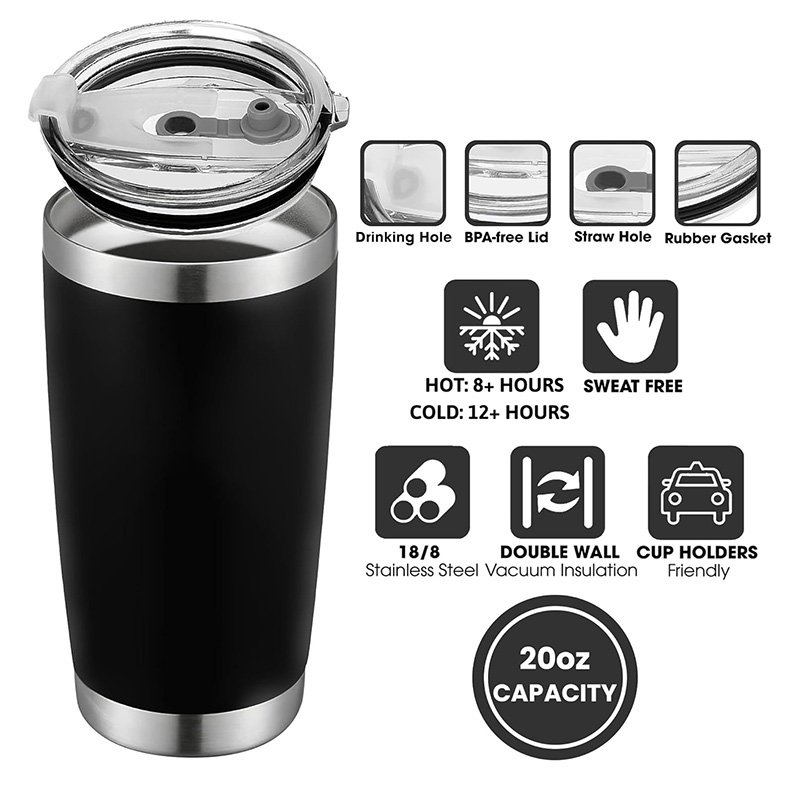 XDH149 Cups Customized Water Bottle Stainless Steel Travel Coffee Mug with Logo 20oz Metal Double Wall Coldhot Thermal Thermos